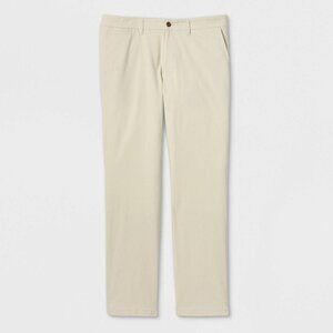 Goodfellow & Co Mens Hennepin Straight Chino Pants Ivory Sz 50x34